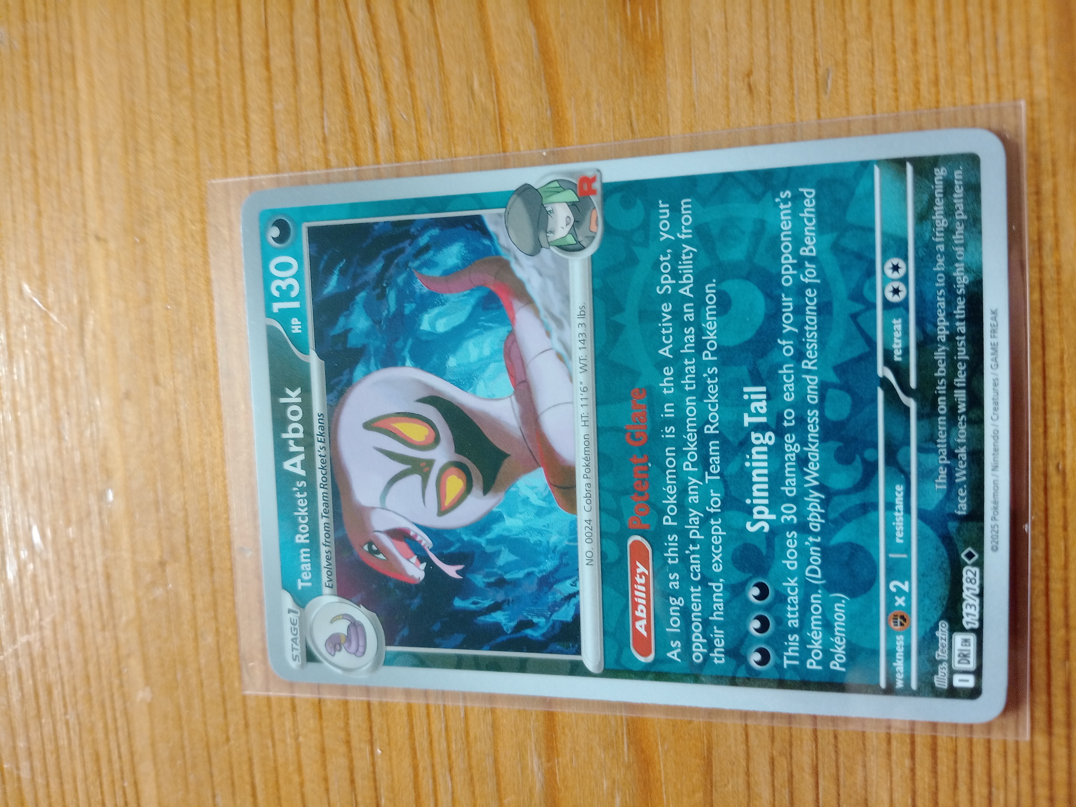 Team Rocket's Arbok — Seller photo