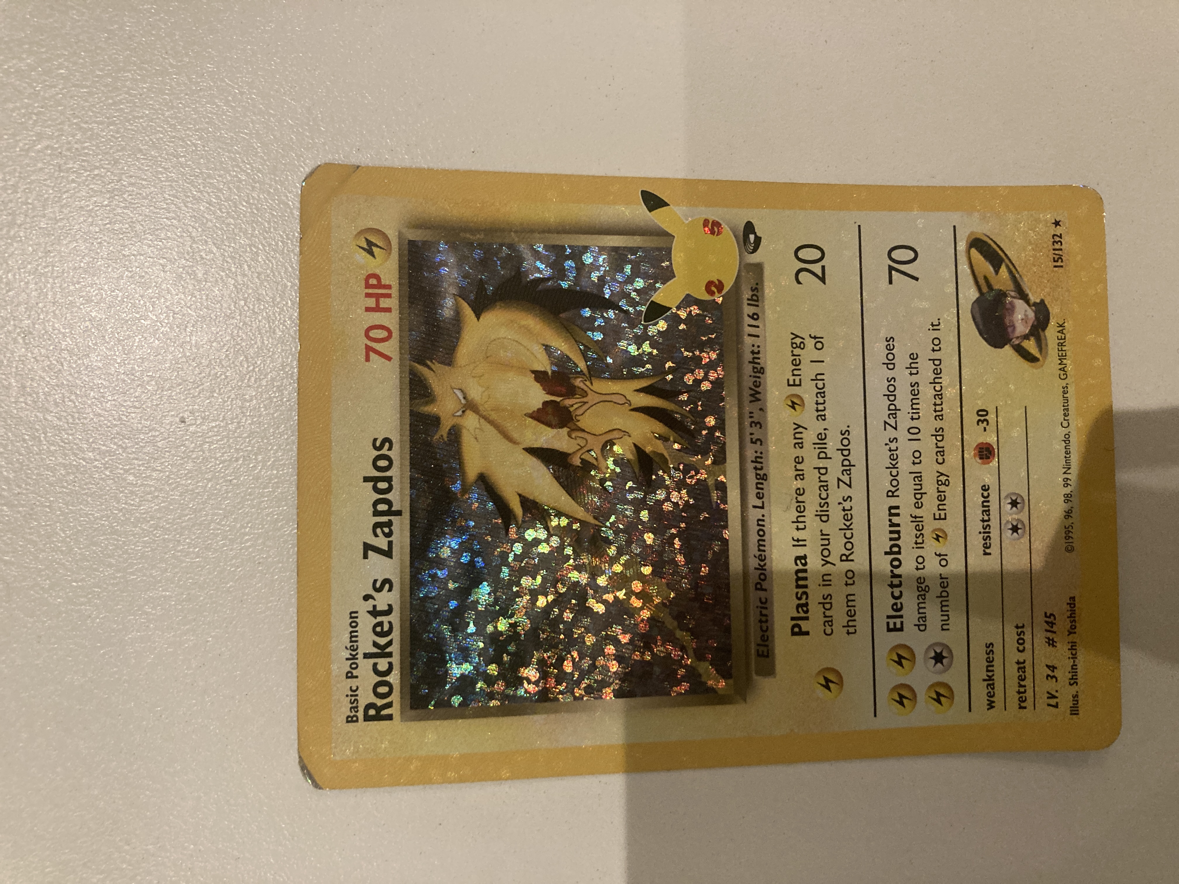 Rocket's Zapdos — Seller photo